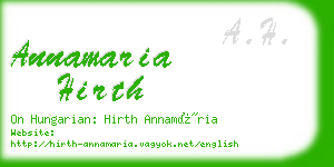annamaria hirth business card